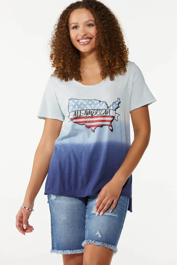 Flash Sale All American Tee Women Tops
