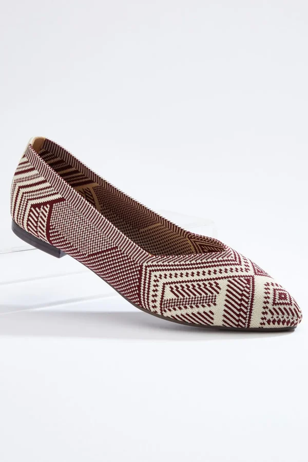 Store Aztec Knit Flats Women Flats
