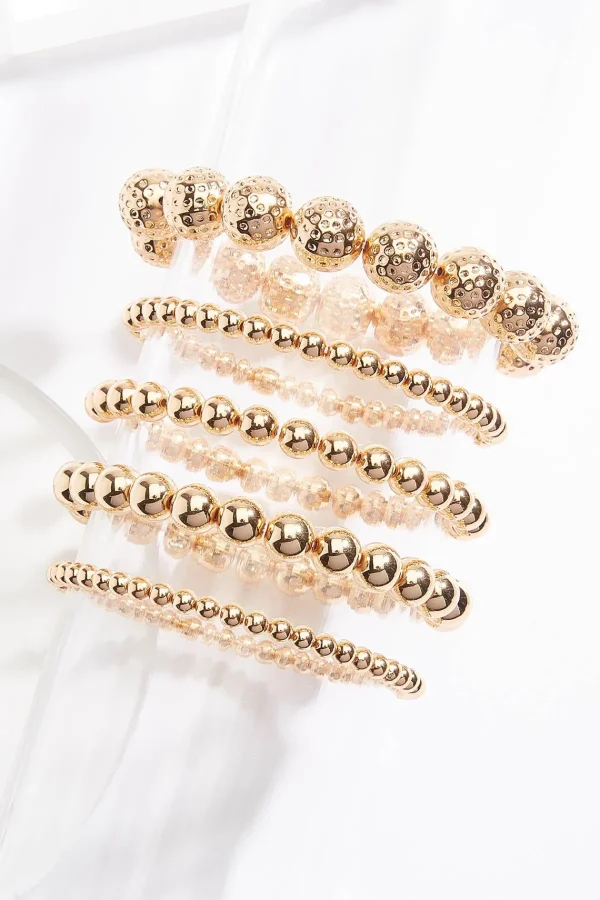 Cheap Ball Stretch Bracelet Set Women Bracelets