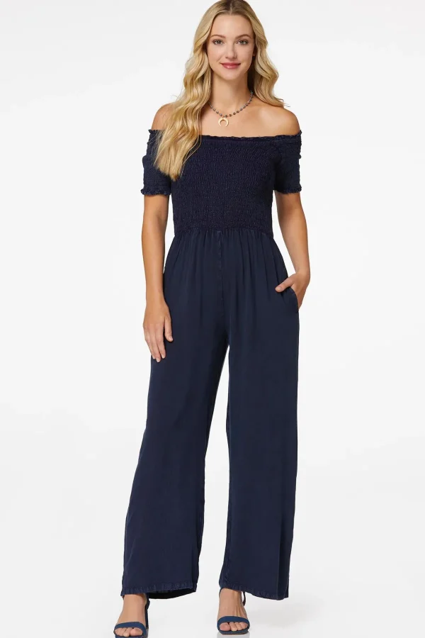 Store Convertible Smocked Jumpsuit Women Dresses