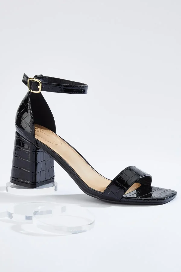 Best Sale Croco Patent Heeled Sandals Women Heels