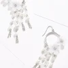 Shop Flower Pearl Chain Earrings Women Earrings