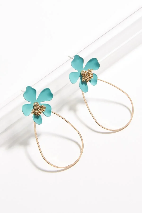Best Flower Tear Wire Earrings Women Earrings