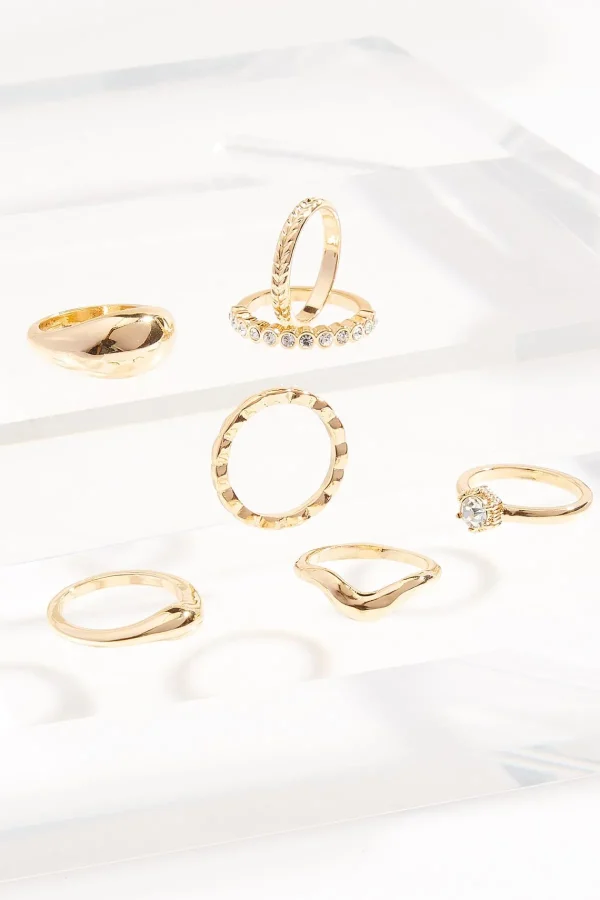 Flash Sale Glass Multi Ring Set Women Rings