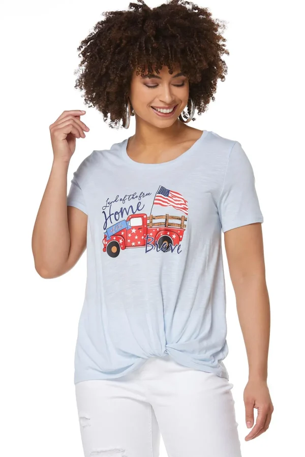 Cheap Land Of The Free Tee Women Tops