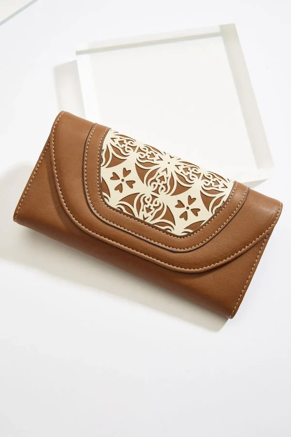 Online Laser Cut Flap Wallet Women Handbags