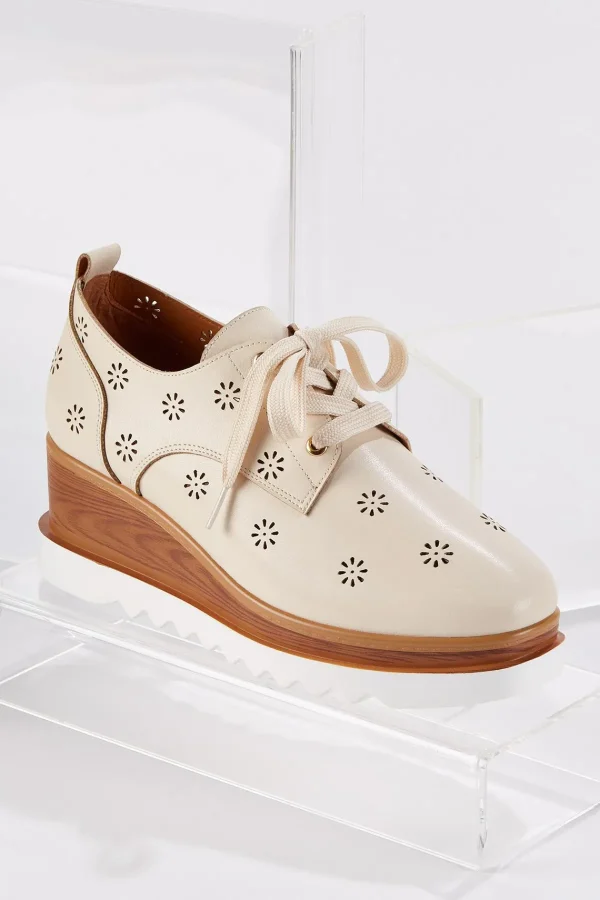 Best Sale Laser Cut Wedge Oxfords Women Wedges