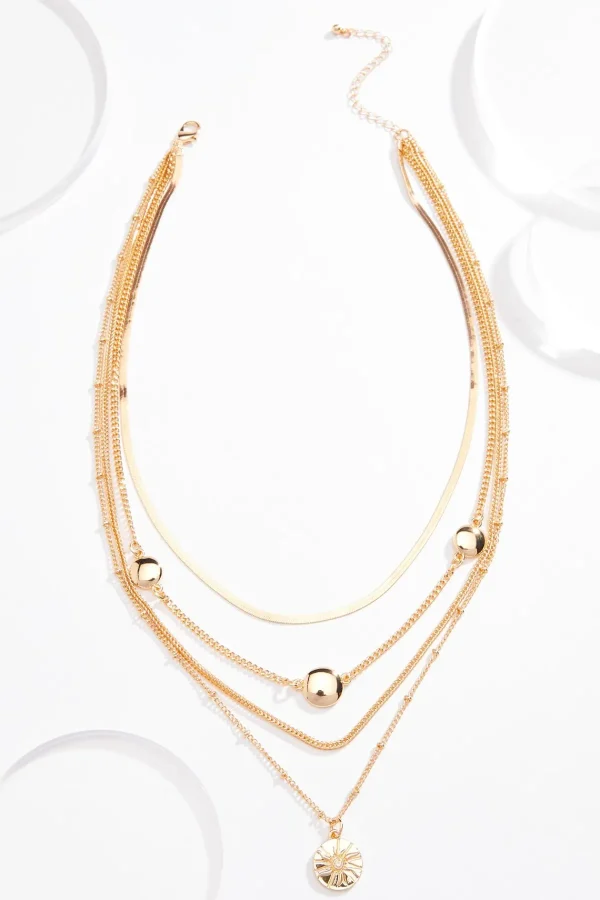 Cheap Layered Chain Short Necklace Women Necklaces