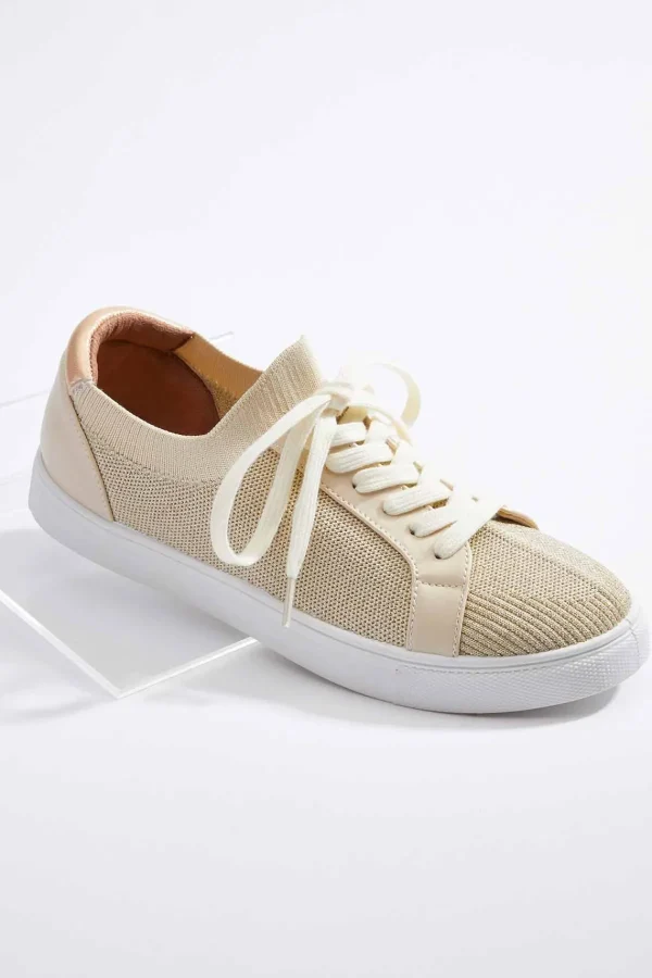 Flash Sale Metallic Stretch Knit Sneakers Women Sneakers