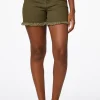 Cheap Olive High Rise Shorts Women Shorts