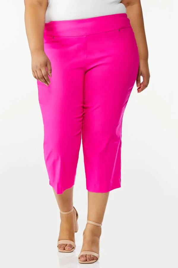 Hot Plus Size Bengaline Cropped Pants Women Cropped Pants