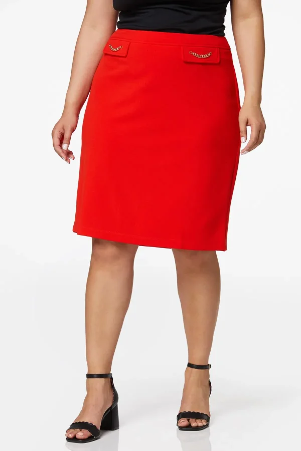 Best Sale Plus Size Chain Embellished Pencil Skirt Women Skirts