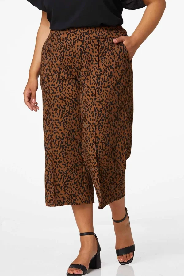 Best Plus Size Cropped Spotted Pants Women Cropped Pants