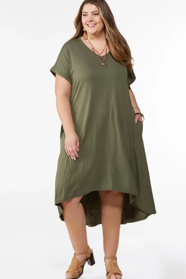 Best Plus Size Highlow Shirt Dress Women Dresses