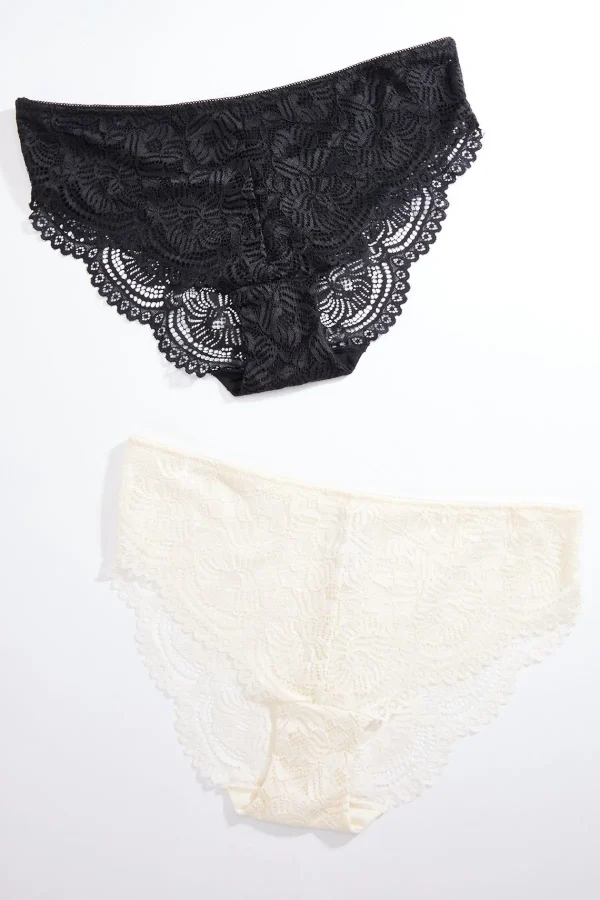 Best Plus Size Ivory Lace Panty Set Women Intimates