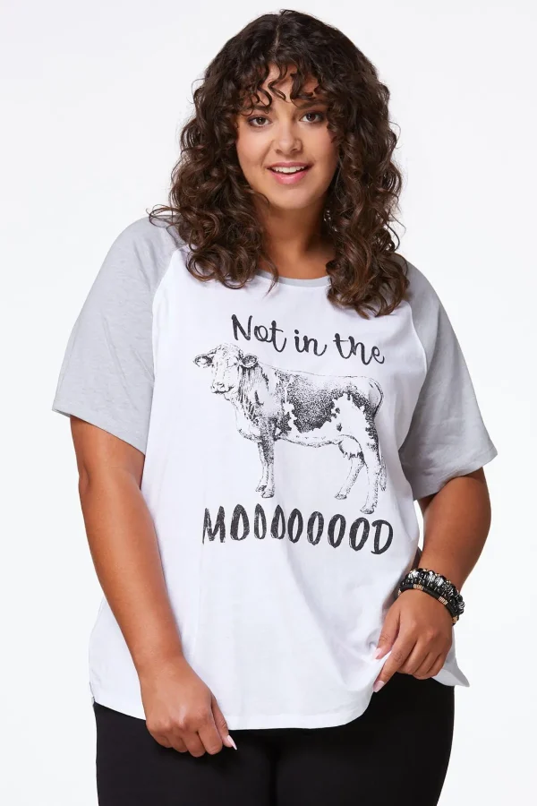 Best Plus Size Not In The Mood Tee Women Tops