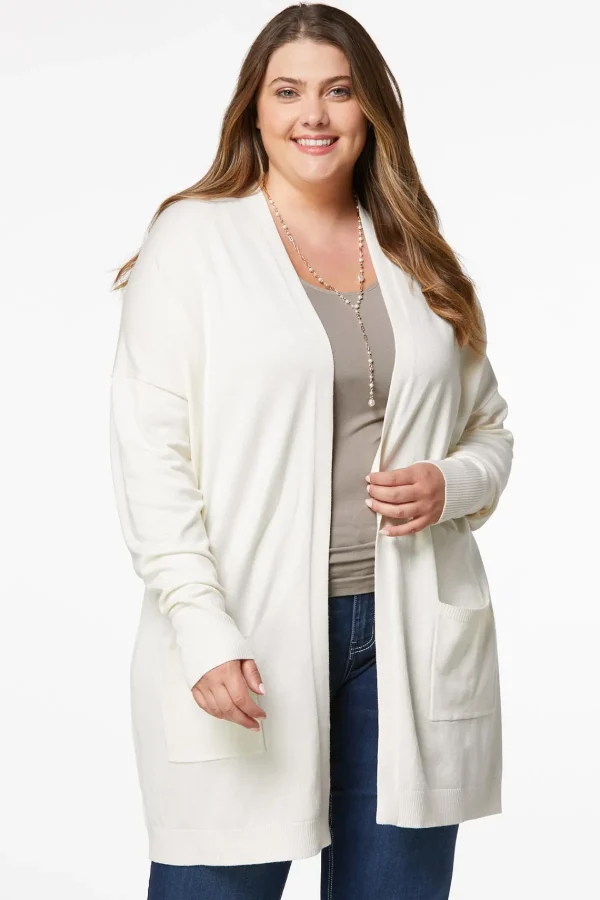 Cheap Plus Size Relaxed Cardigan Women Sweaters