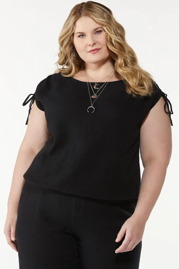New Plus Size Ripple Weave Top Women Sets & Suiting