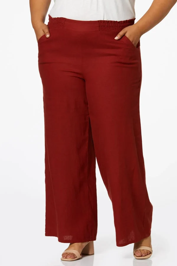 Best Sale Plus Size Smocked Linen Pants Women Pants