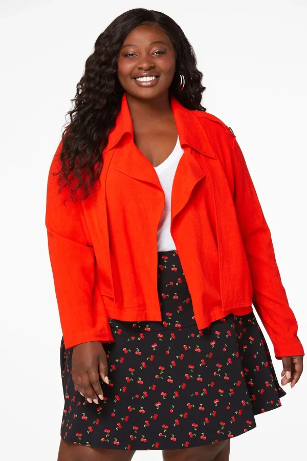 Best Sale Plus Size Solid Linen Jacket Women Jackets & Vests