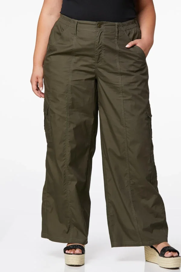 Store Plus Size Wide Leg Cargo Pants Women Pants