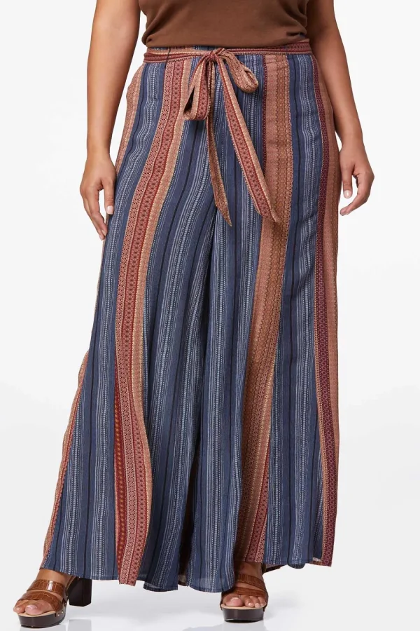 Cheap Plus Size Wine And Blues Pants Women Pants