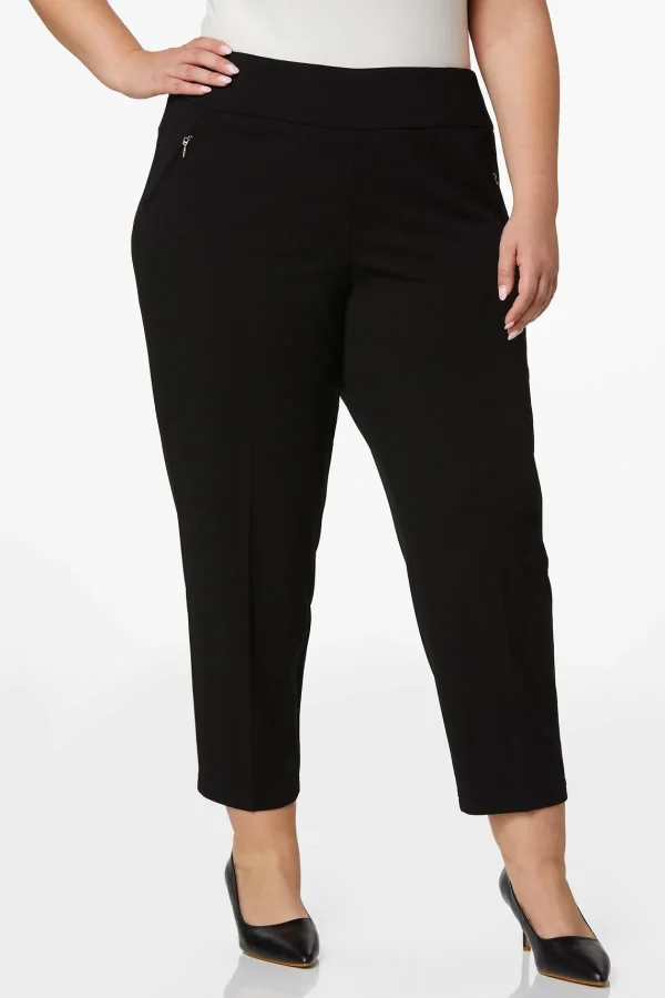 Cheap Plus Size Zipper Pocket Slim Pants Women Pants