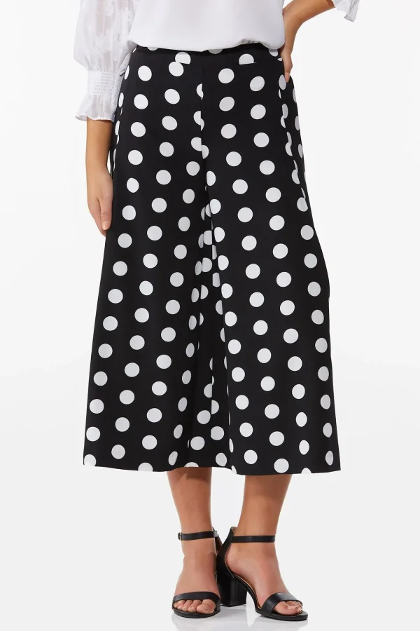 Store Polka Dot Cropped Pants Women Cropped Pants