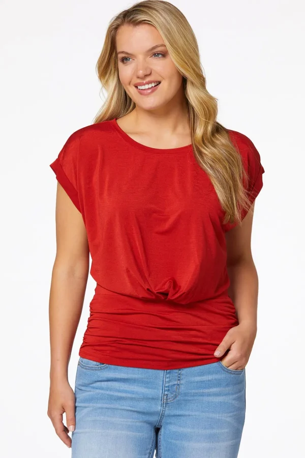 Store Ruched Dolman Sleeve Top Women Tops