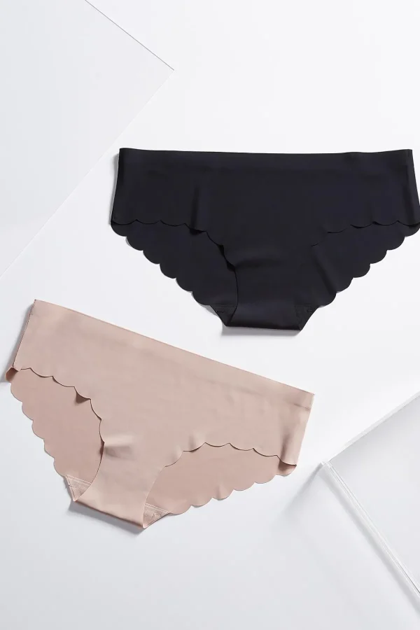 Store Scalloped Seamless Panty Set Women Intimates
