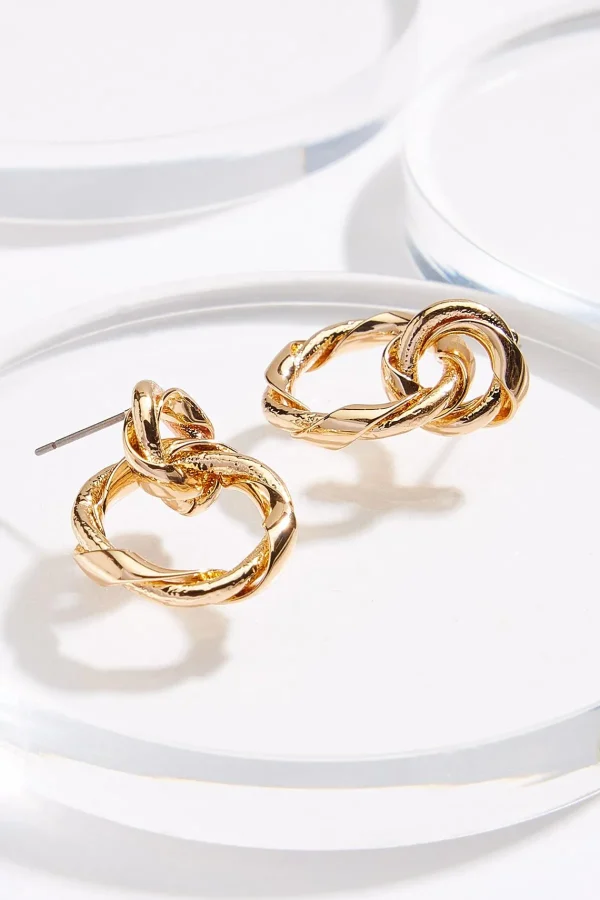 Cheap Small Twist Ring Earrings Women Earrings