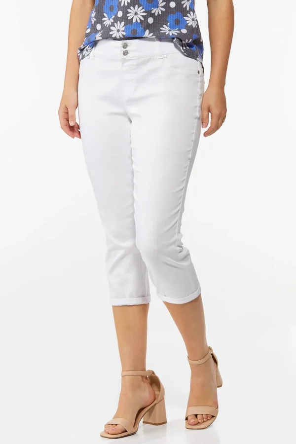 Store Solid Cropped Jeans Women Cropped Pants