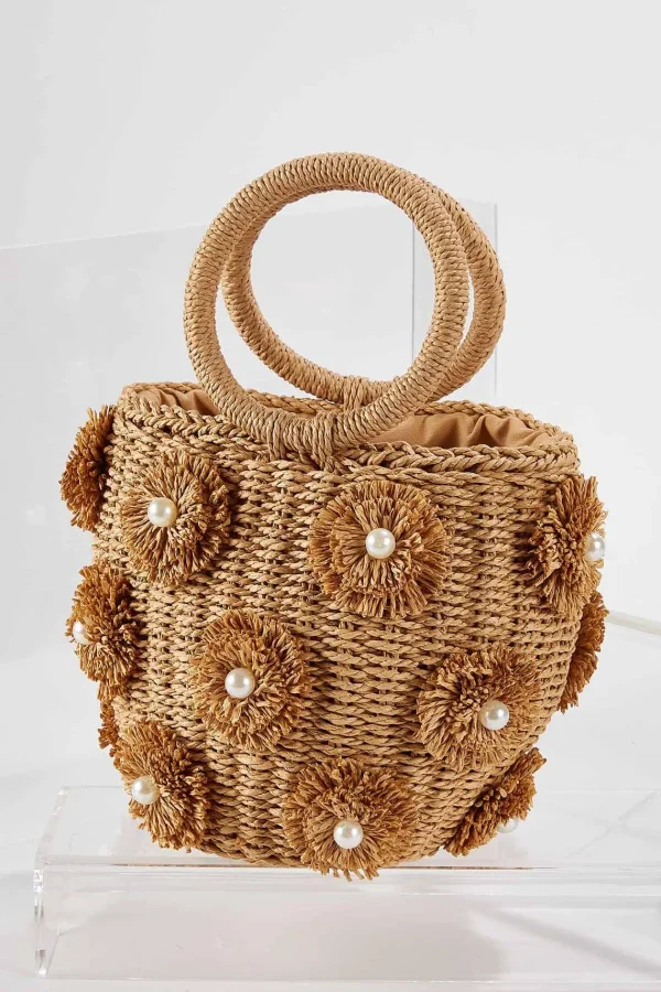 Clearance Straw Mini Satchel Women Handbags