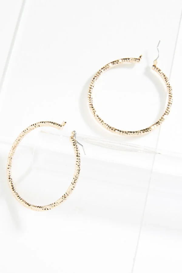 Store Textured Hoop Earrings Women Earrings