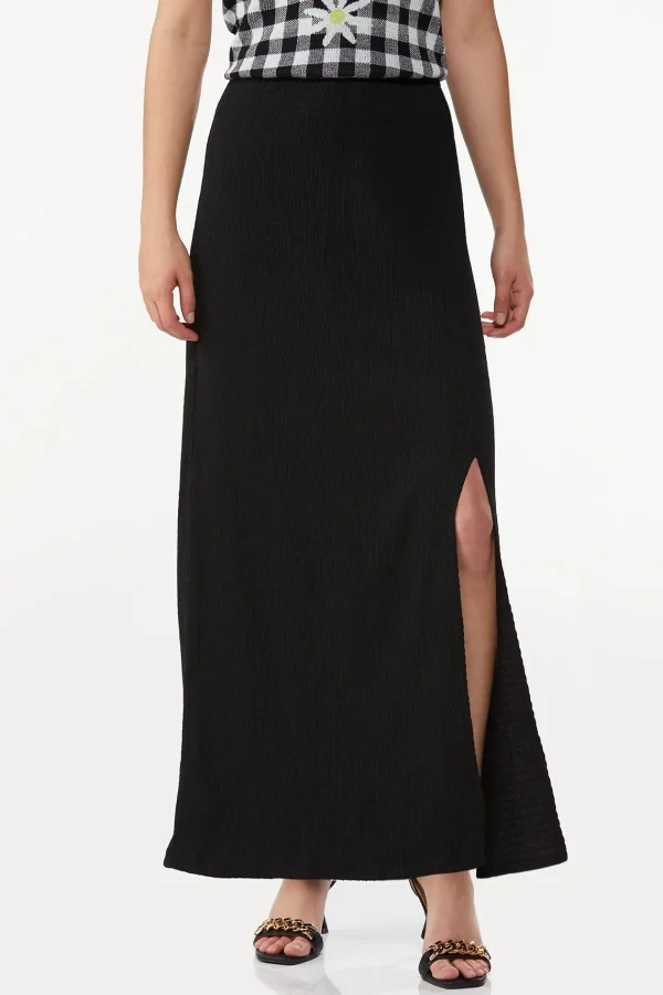 Store Textured Maxi Skirt Women Skirts