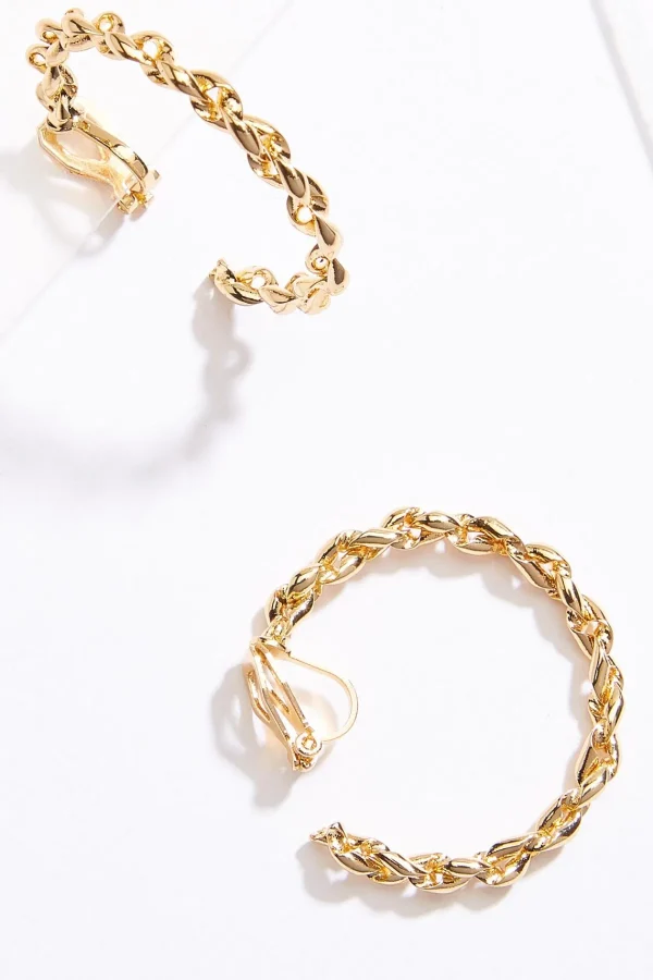 Best Sale Twist Hoop Clipon Earrings Women Earrings