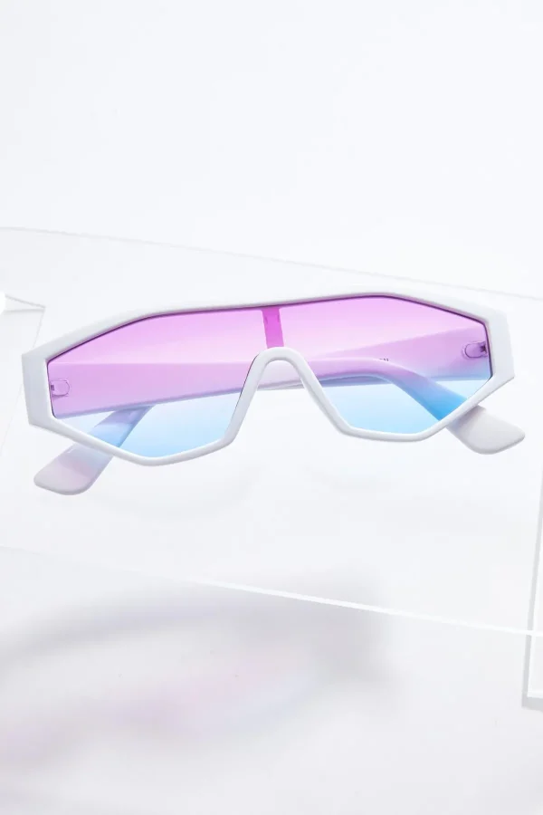 Best Sale White Shield Sunglasses Women Sunglasses