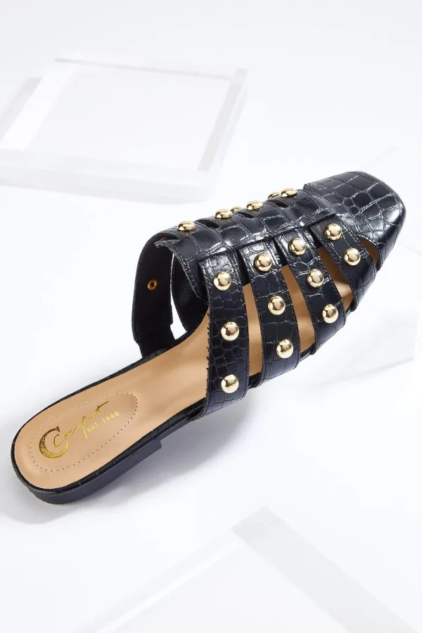 Store Wide Width Studded Fisherman Mules Women Wide Width