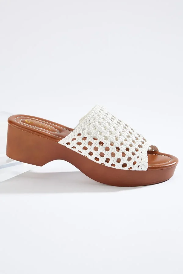 Discount Woven Band Slide Sandals Women Sandals