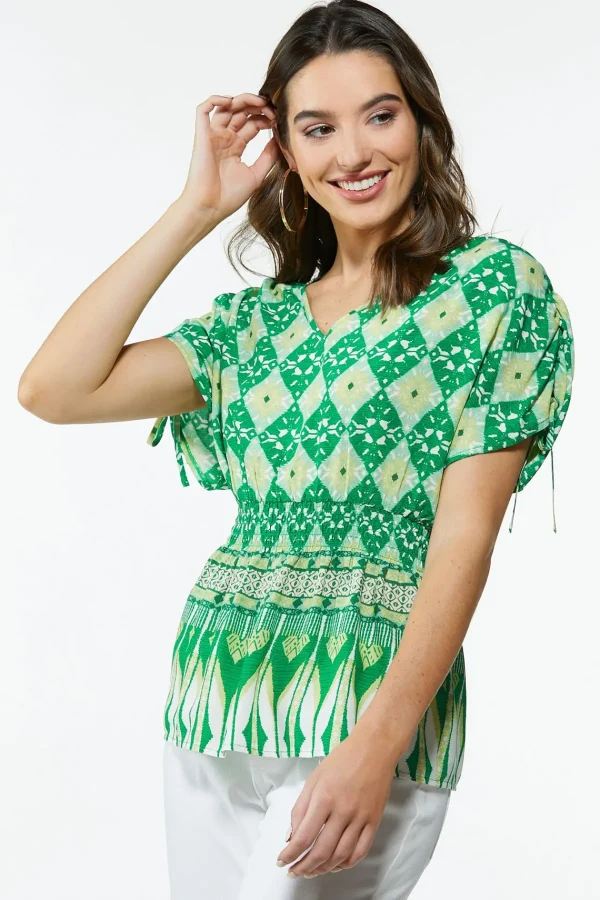 Store Zest Medallion Top Women Tops